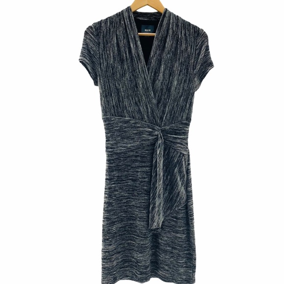 Anthro Maeve ‘Surplus’ Gray Knit Wrap Dress | S - Picture 2 of 11